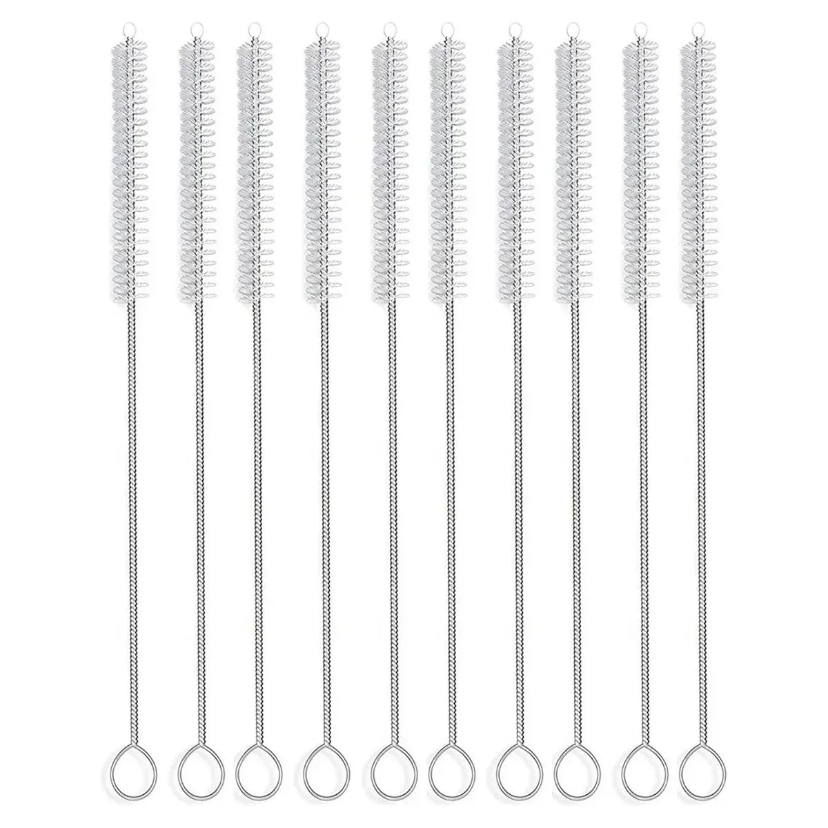 Drinking Straw Cleaning Brush Kit Reusable Tube Pipe Cleaner Nylon Stainless Steel Long Cleaning Brushes for Baby Cup Bottles Quake 17.5cm Length 30PCS