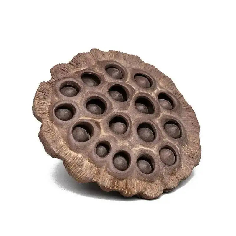 Yixing Zisha Tea Pet Lotus Pod Ornament Old Lotus Seed Sculpture Craft Tea Set Tea Ceremony Ceramic Accessories Miscellaneous Quake Style 3 1