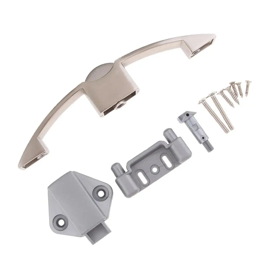 Portable Push Button Pull Handle Latch Lock Secure Zinc Alloy for Caravan Camper RV Yacht Cabinet Quake
