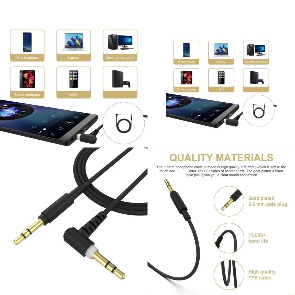 3.5mm Auxiliary Cord Right Angled Connectors Audios Cable for H9OON 1A 1R 1ABT K1KF Quake China Mainland