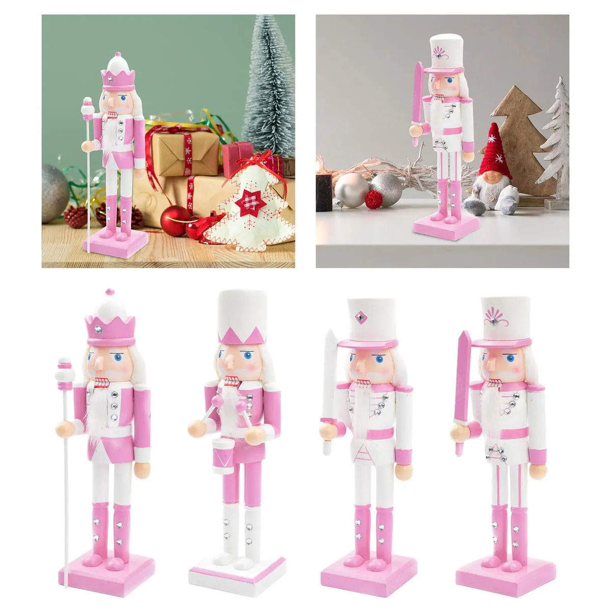 Nutcracker Figurine Photo Props Christmas Decor Christmas Nutcracker Soldier for Party Festival Holiday Christmas Tree Birthday Quake