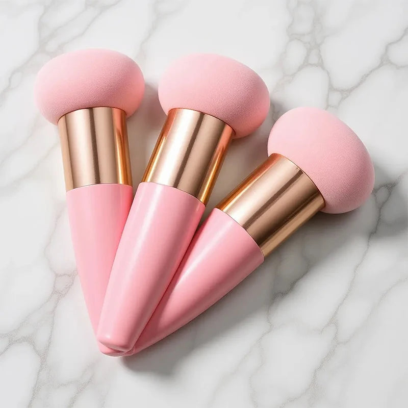New Mushroom Head Makeup Brush Puff Beauty Makeup Sponge With Handle Make-up for Fashion Women Professional Makeup Tools Puff Quake
