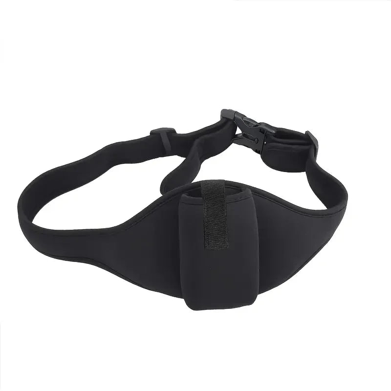 Adjustable Mic Belt with Hands-Free Mic Holder - Secure Waist Carrier Pouch for Fitness Instructors,Public Speakers,Performancer Quake black