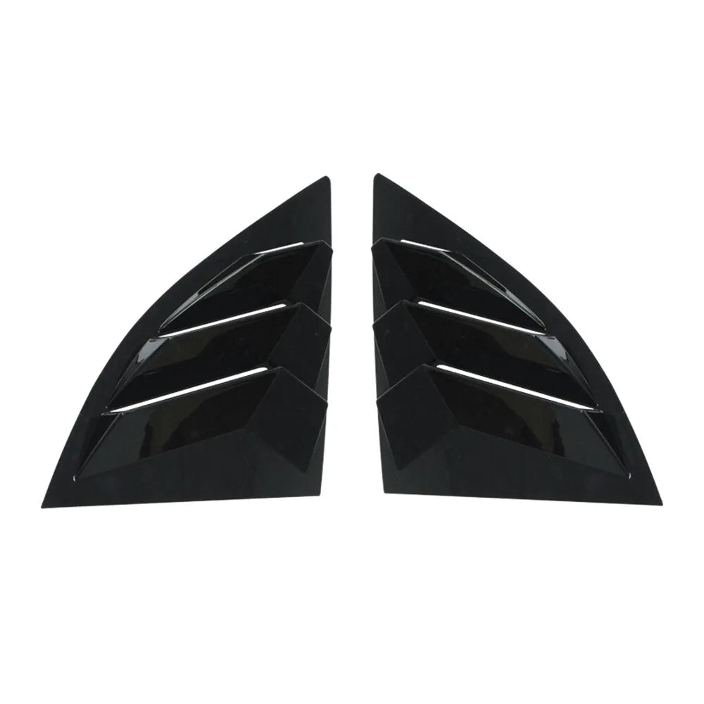 For Toyota Supra A90 A91 2019-2025 Pair Car Rear Louver Window Side Shutter Cover Trim Sticker Vent Scoop ABS Carbon Accessories Quake Gloss Black