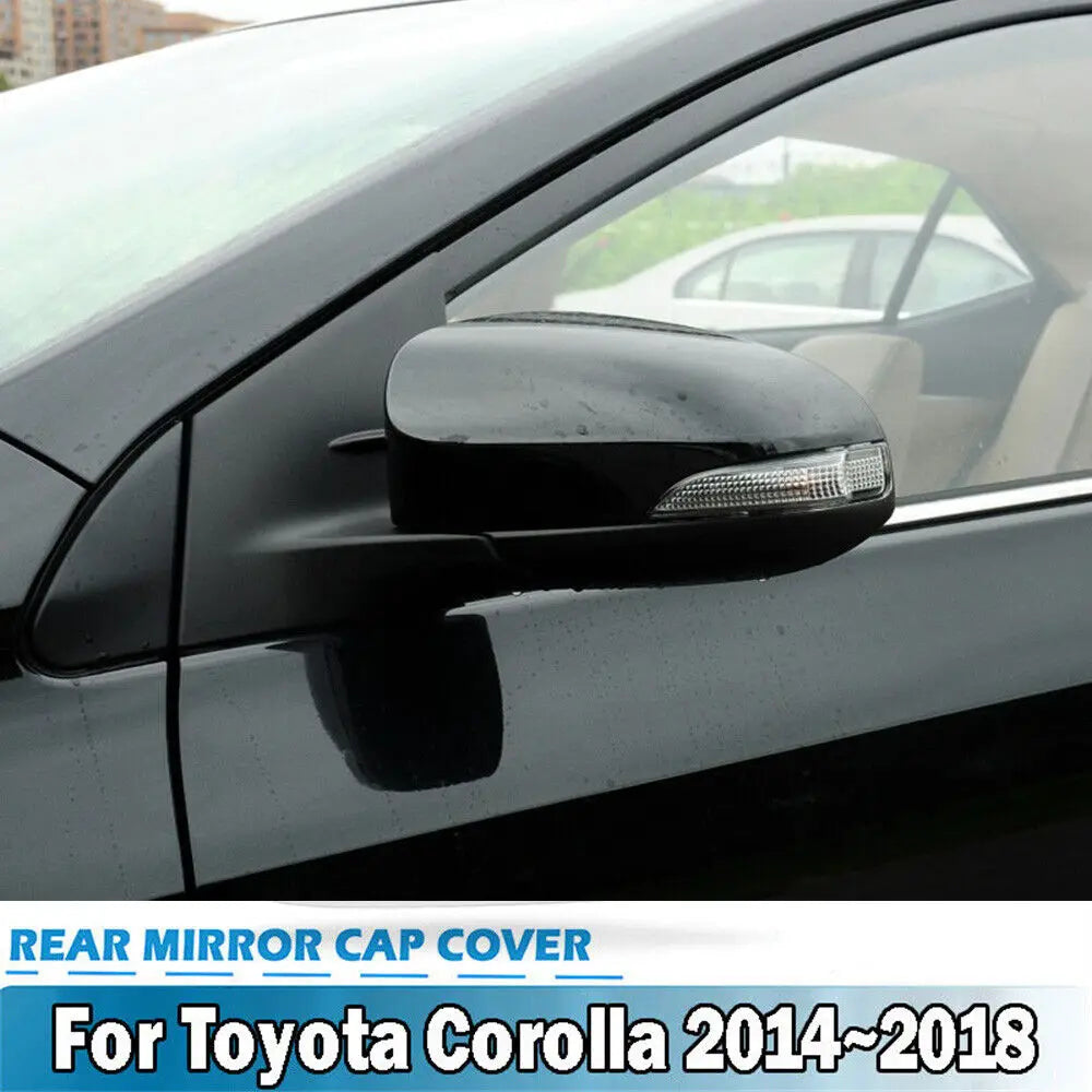 For Toyota Corolla 2014-2018 Car Replacement Rearview Side Mirror Cover Wing Cap Exterior Door Rear View Case Trim Black White Quake