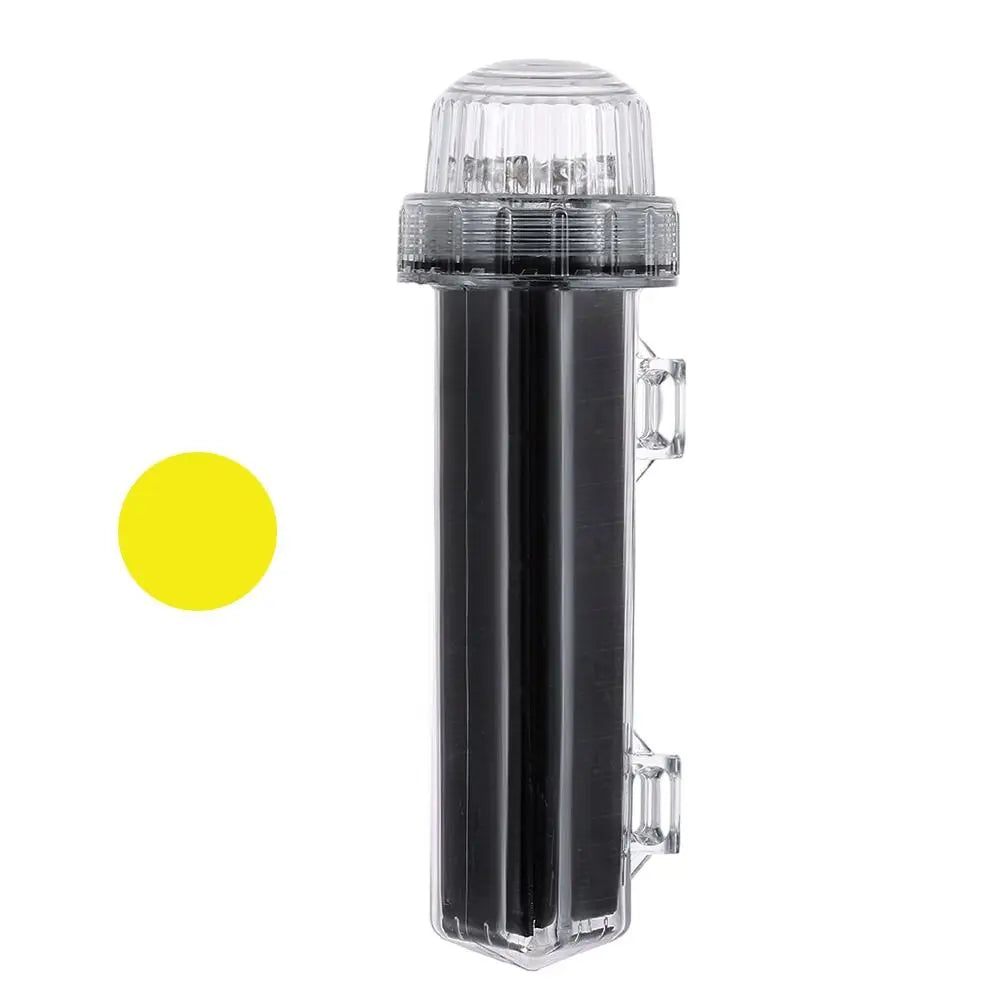 Outdoor Lighting Waterproof Solar Net Mark Light Solar Dual Mode Anchor Light Marine Navigation Light Outdoor Quake Yellow
