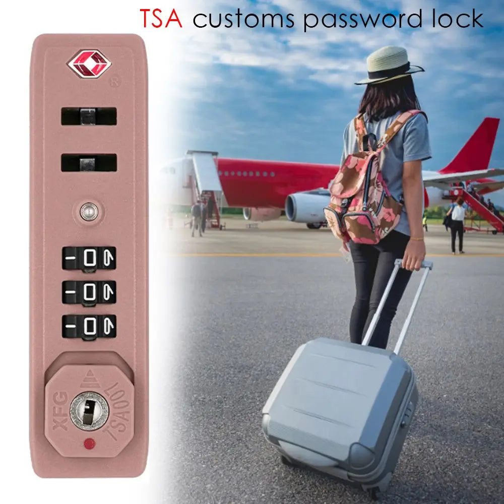 Portable Protection Security Anti-theft Weatherproof 3 Digit Combination Lock TSA Customs Lock TSA007 Safely Code Lock Quake