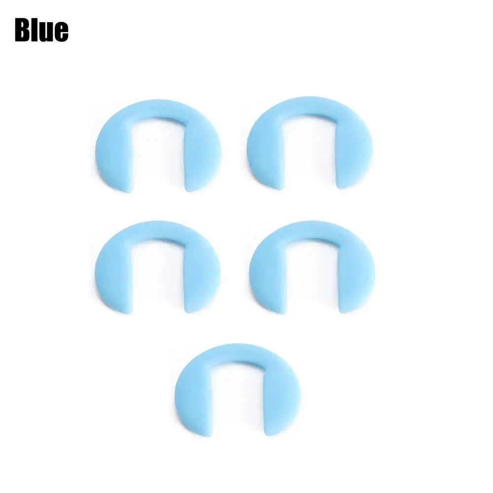 5PCS/Pack Anti-slip Silicone Nose Pads For Glasses Push On Nose Pads Repair Tool For Eyeglass Sunglasses Eyewear Accessories Quake blue-5PCS-Pack