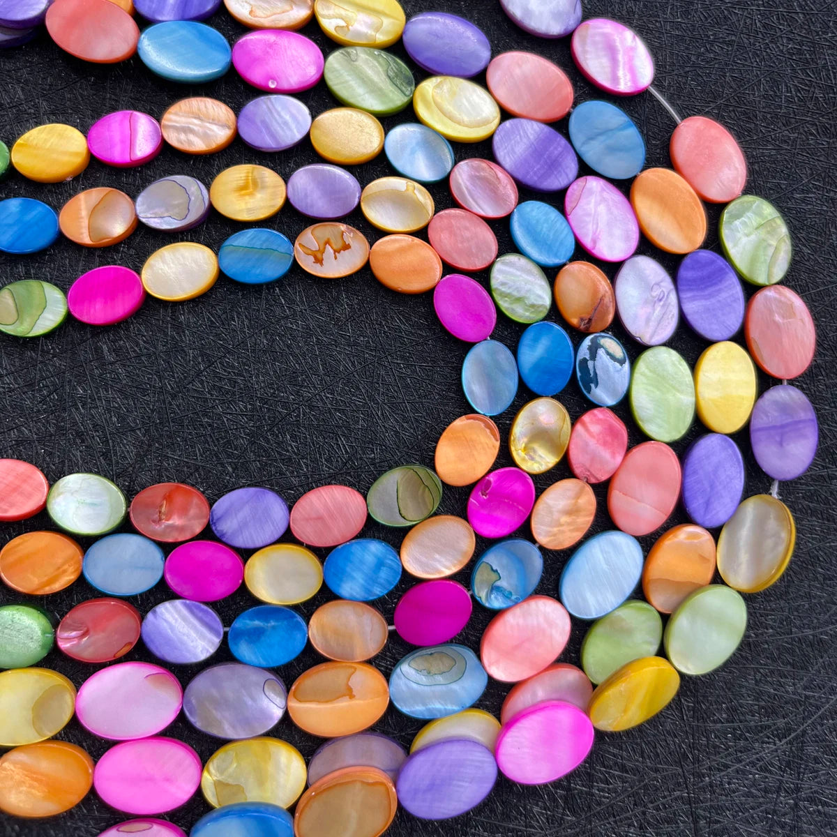 Oval Shell Beads 10x14mm Colorful Isolation Beads For Jewelry Making DIY Necklace Earrings Bracelet Accessory Quake