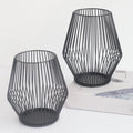 Iron Votive Candle Holder Mesh Lampshade Tealight Holder for Pillar Candles Centerpiece Decor for Wedding Party Quake 14x16cm