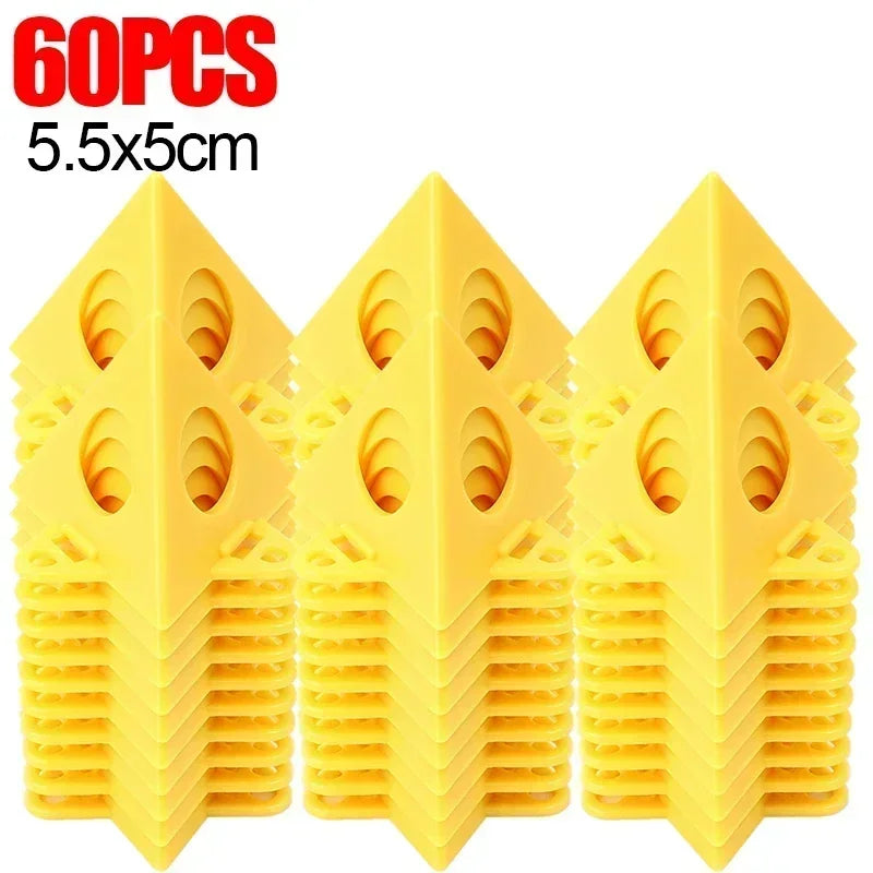 60/10PCS Mini Cone Paint Pyramid Stands Triangle Support Frame Woodworking Tripod Spray Painting Brackets Block Auxiliary Tools Quake 60PCS