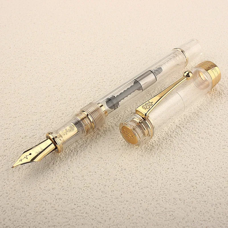 Jinhao 100 Centennial Fountain Pen Resin Luxury Pens Green Color F/M Classic Nib Writing Pen Stationery Office School Supplies Quake Heartbeat nib-6 Fine 0.5mm