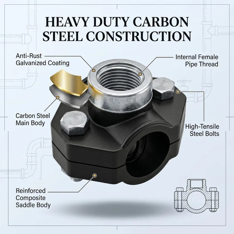 Female Thread PE Water Pipe Connector Kit Professional Pipe Water Splitter Leak-Proof Garden Water Pipe Repairing Tee Connectors Quake