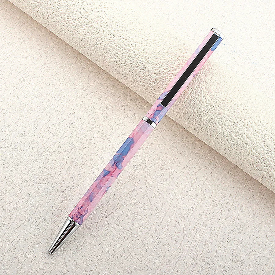 Premium Octagonal shape Metal Ballpoint Pen blue Ink Office Business Writing Ballpoint Pen School Student Stationery Gifts Quake 857-7