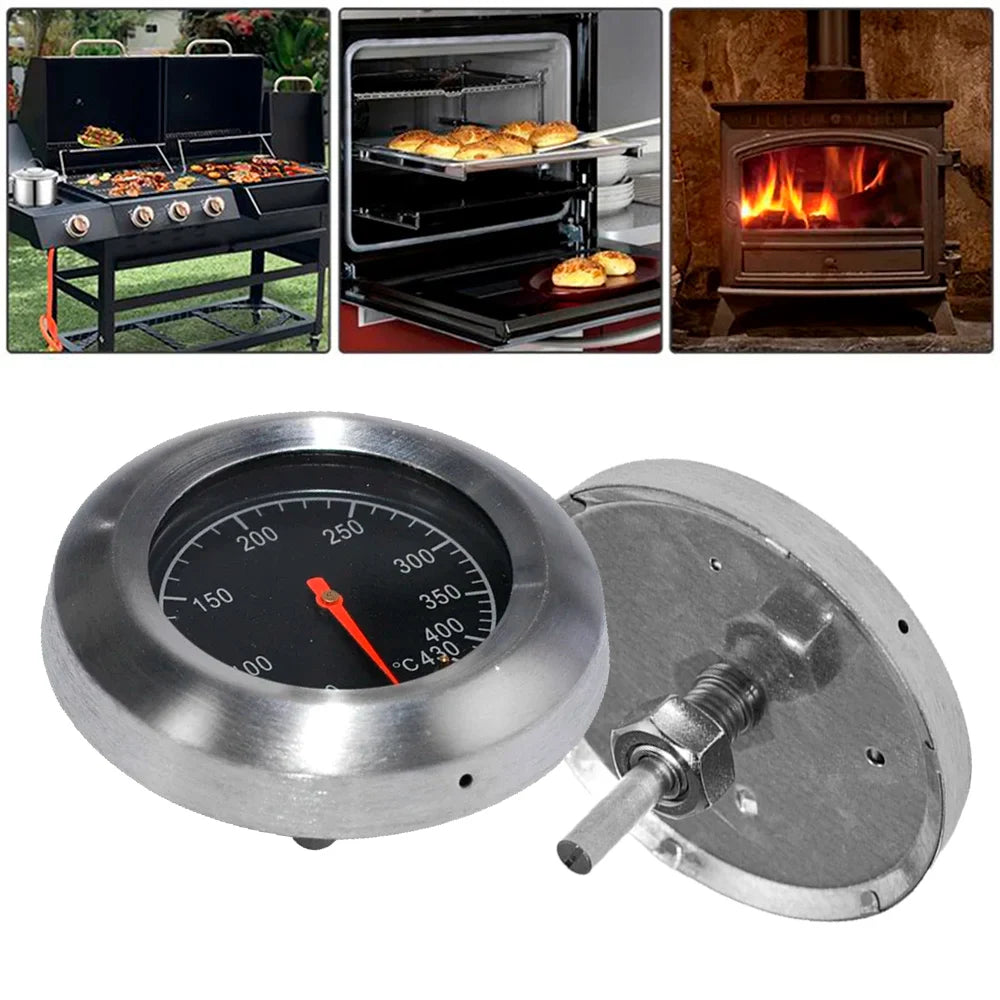 Barbecue BBQ Smoker Grill Stainless Steel Thermometer Temperature Gauge 60-430 for Kitchen Home Baking Household Cooking Quake