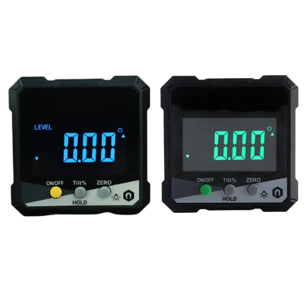 Green Backlit Digital Angle Finder Smart Level Box Magnetic Base Auto-Rotating Display Slope Meter for Woodworking Saw Quake