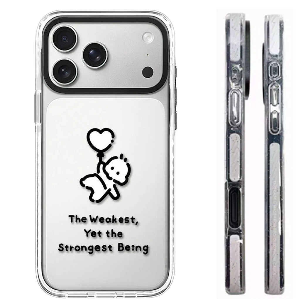 6090673 White Border Magnetic Phone Case Cover for IPhone 13 14 15 16 17 18 Pro Max Case Quake