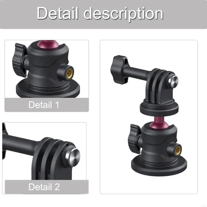 Universal 1/4Inch Mount For Action Cameras Aluminum Alloy Plastic Construction For Outdoor Sports K1KF Quake