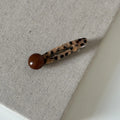 Korean Leopard Print Acetate Hair Clip with Colorful Beads Fashion Versatile Bangs Side Clip for Women Girls Hair Accessories Quake 5