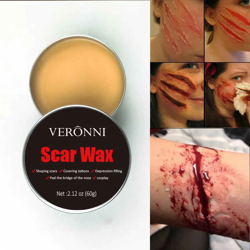 Scar Wax SFX Special Effects Makeup Wound Skin Makeup Halloween Fake Nose Stage Body Paint Fancy Fake Wax Body Face Painting Quake