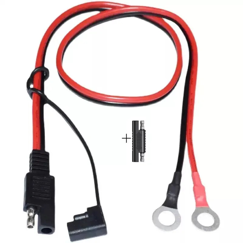 M3-10 Terminal to SAE Quick Extension Cable Motorcycle Battery Charger Adapter Wire with Optional Fuse Protection 12AWG Quake No fuse 3M M4