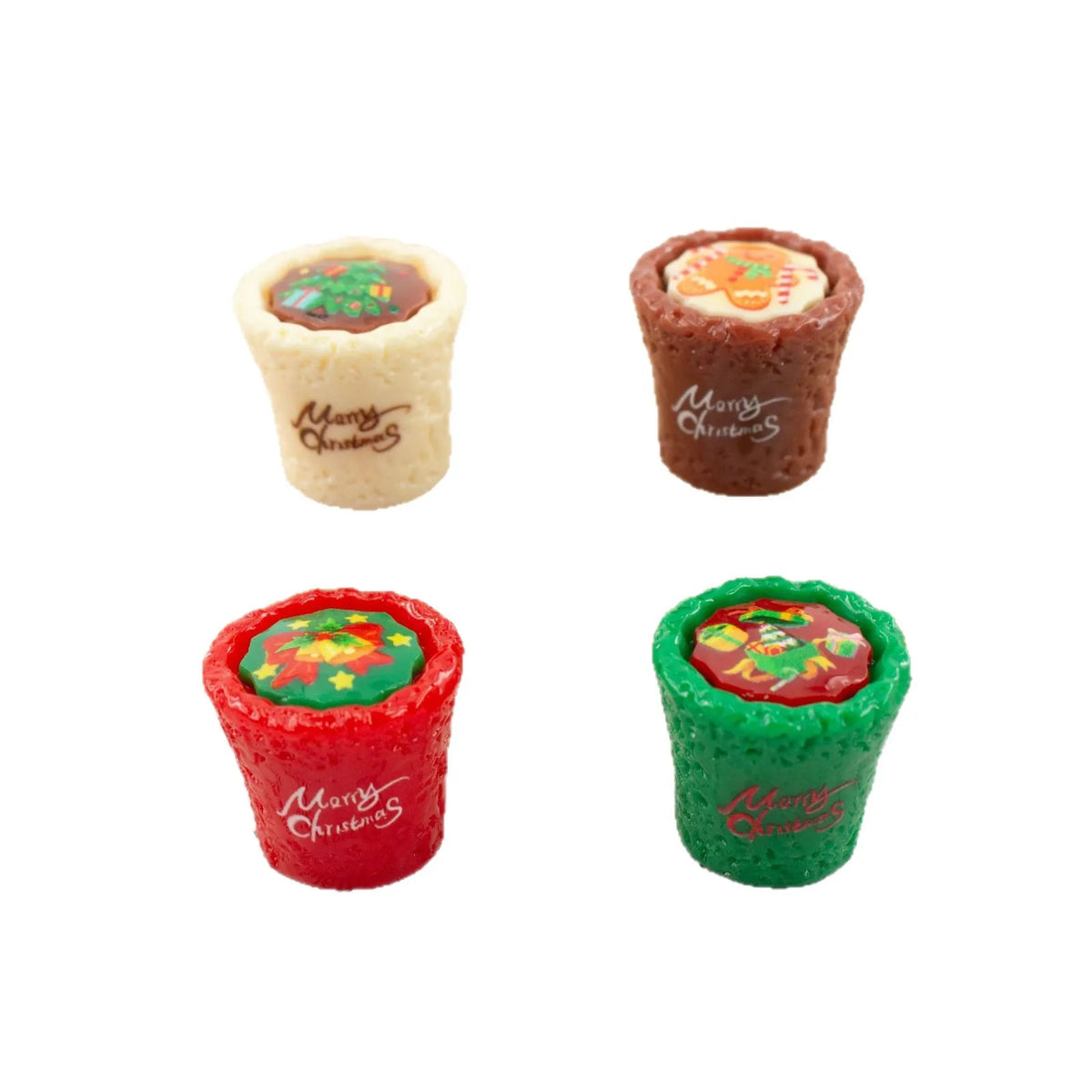 20Pcs Miniature Dollhouse Drinks Simulation Christmas Coffee Cup Model Toys DIY Fake Food For Dollhouse Jewelry Making Accessory Quake