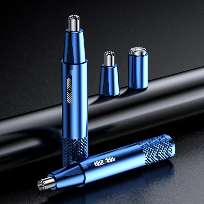 2 In 1 Electric Nose Hair Trimmer USB Charging New High Quality Ear Hair Removal Multi-kinetic Shaving Tools Quake Blue USB Type-C