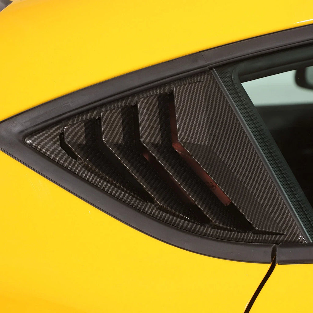 For Toyota Supra A90 A91 2019-2025 Pair Car Rear Louver Window Side Shutter Cover Trim Sticker Vent Scoop ABS Carbon Accessories Quake