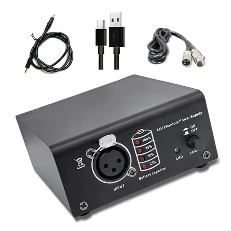 Studio 48V Power Adapter with Charging Cable Shielded USB Line For Recording Mic K1KF Quake