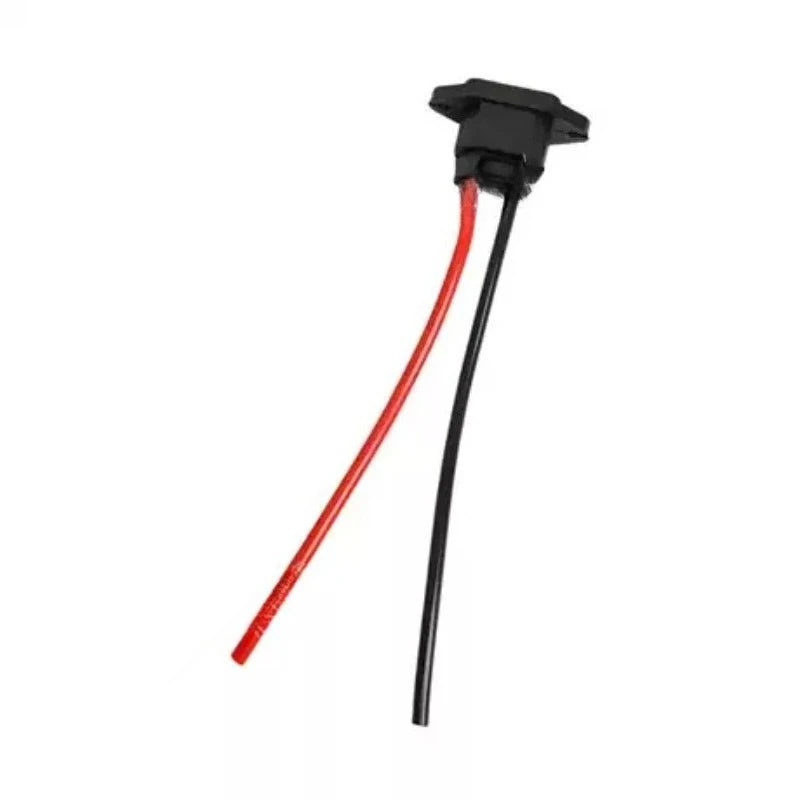 10/12AWG E‑Bike Charging Socket Cord Universal Three Vertical Pin Connector Plug for Electric Scooter E‑Vehicle Battery Port Quake 10AWG 0.5M M8