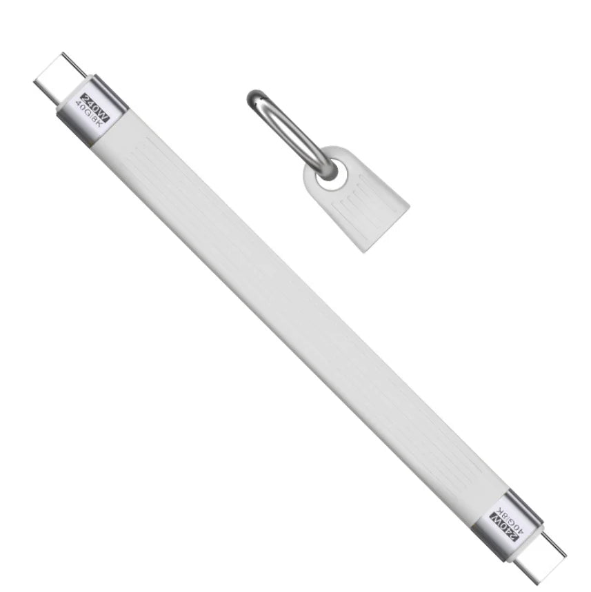 For Phones PD 240W Fast Charging Cable 40Gbps High‑Speed Data Transfer 8K Video Output Keychain Lanyard Cable Quake