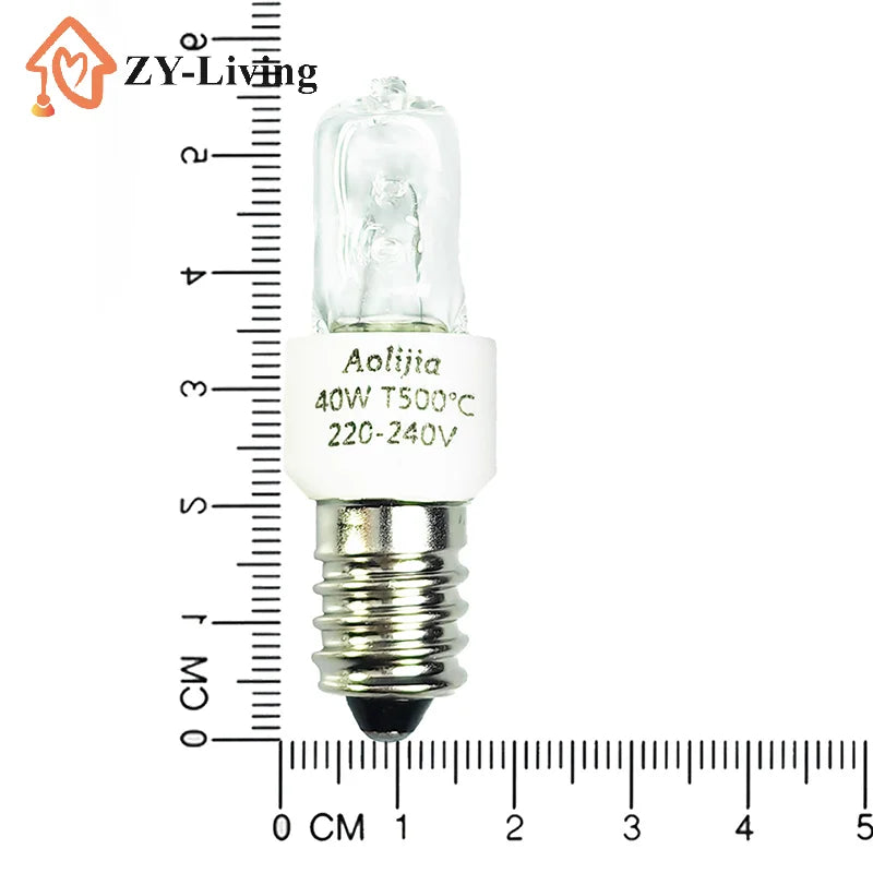 1Pcs 25W/40W E14 Oven Light Bulb 220-240V Safe Halogen Oven Lamp High Temperature 500℃ Resistant Dryer Microwave Light Bulb Quake