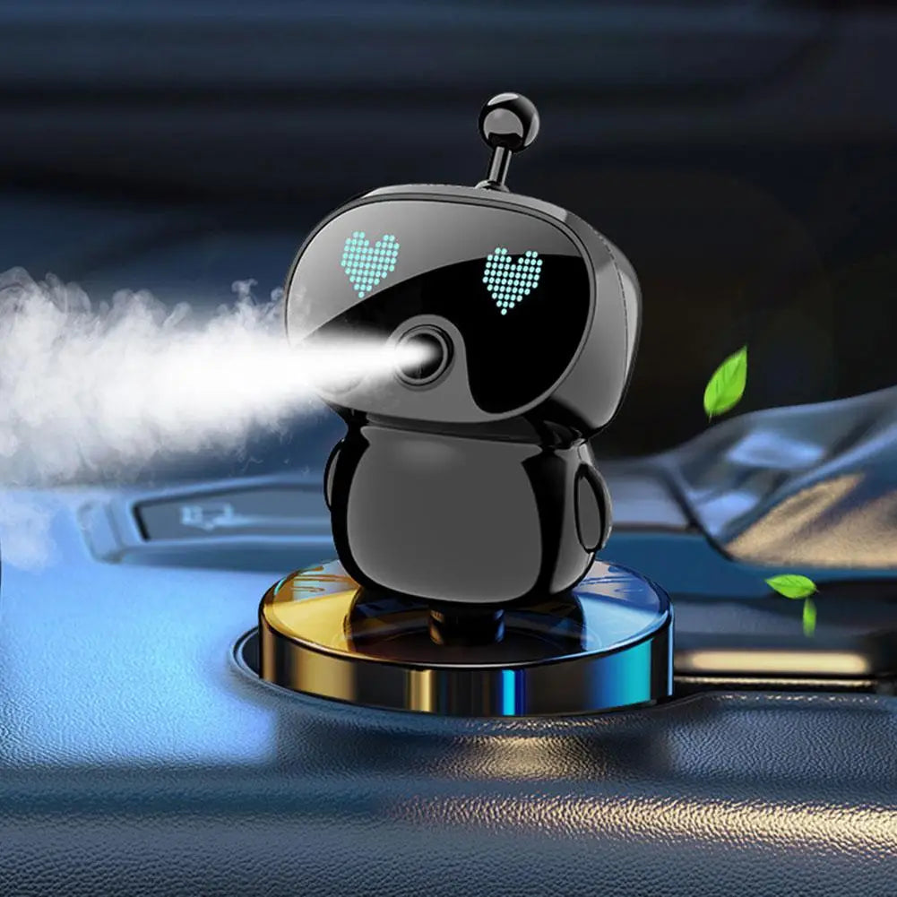 Smart Car Air Freshener AI Rechargeable Car Aroma Diffuser Smart eyes 4 Levels of Adjustable Intelligent Car Diffuser Gift Quake