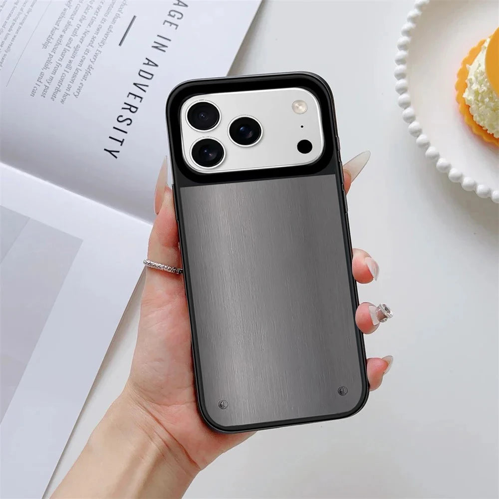 6090487 Mirror Surface Magnetic Phone Case Cover for IPhone 13 14 15 16 17 18 Pro Max Case Multicolor Quake