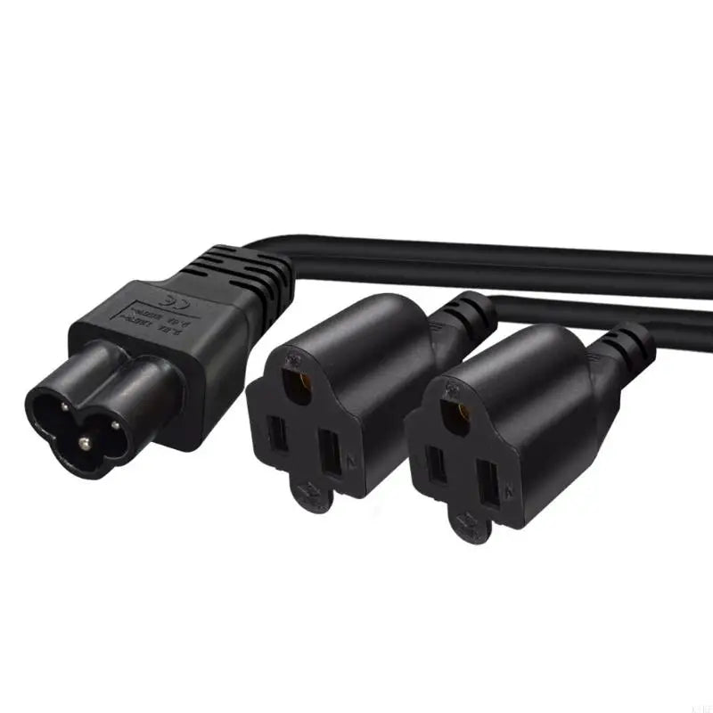 IEC320 To NEMA 2X 5-15R Power Splitter Cable 1Ft Short Y Adapters For Digital Devices K1KF Quake