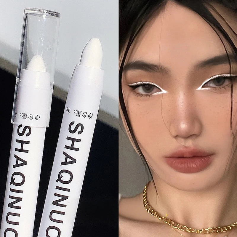Lying Silkworm Pen Matte Pearlescent Fine Monochrome Brightening Highlight with Flash Eye Shadow Pen Glitter outline Contouring Quake 604 Matte