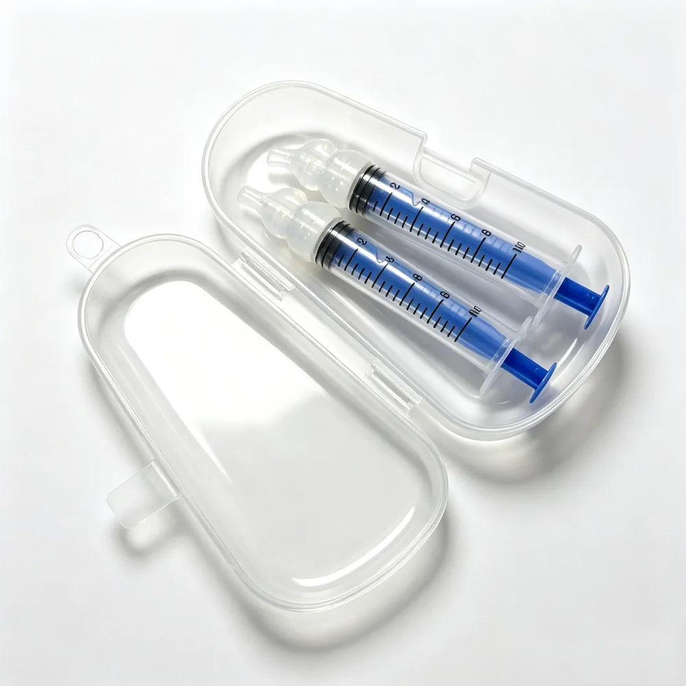 vvocci Nasal irrigator Cartoon Baby Oral Suction Nasal Aspirator Baby Snot Cleaner 10ml Syringe-style Baby Nasal Irrigator Quake Boxed 2pcs 10ml Blue