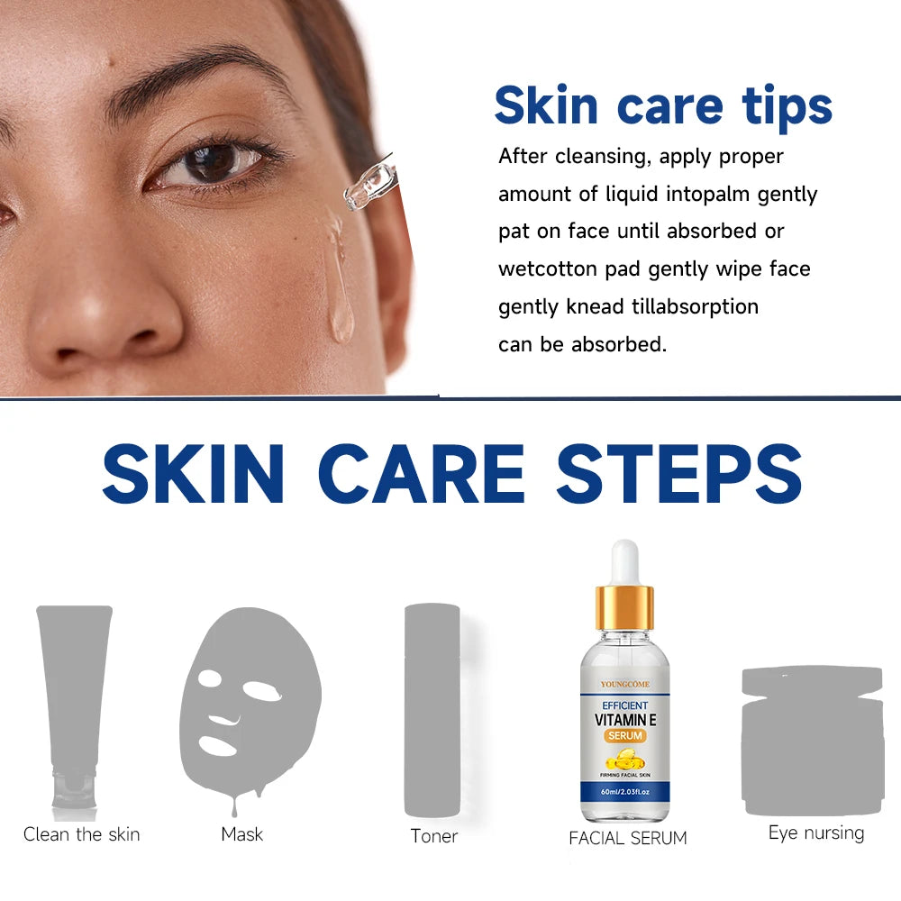 Vitamin E Wrinkle Remover Face Serum Lifting Firming Fade Fine Lines Anti-aging Essence Whitening Brighten Nourish Skin Care ﻿ Quake