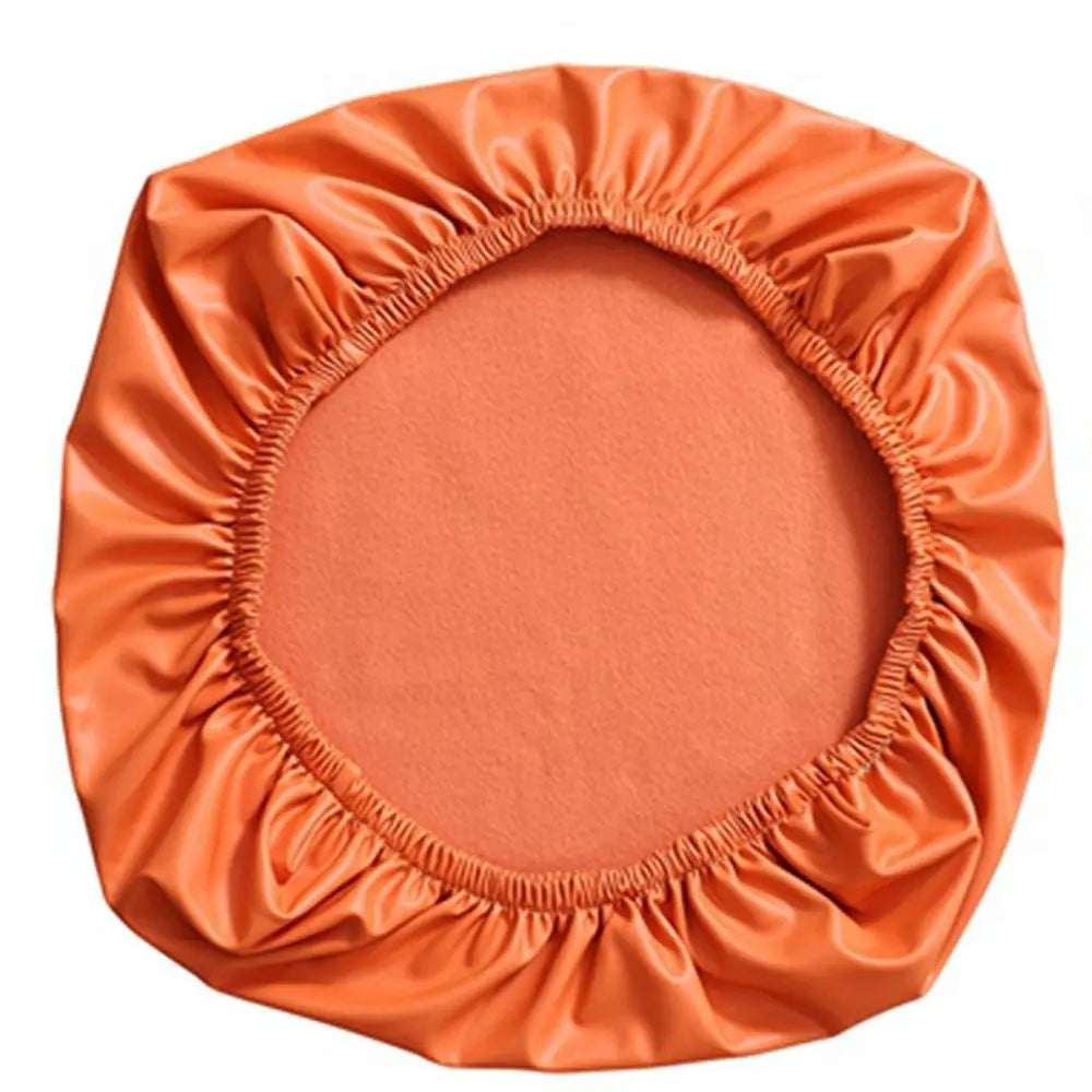 New Waterproof Computer Chair Covers PU Leather Elasticity Chair Seat Covers Office Chair Slipcovers Quake Orange