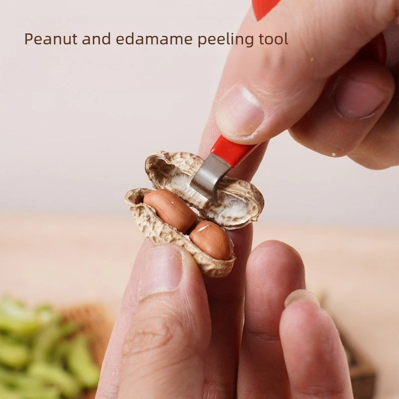 Edamame Peeler Stainless Steel Bean Shelling Clip Pea and Peanut Huller Labor-saving Kitchen Gadget To Protect Your Fingernails Quake
