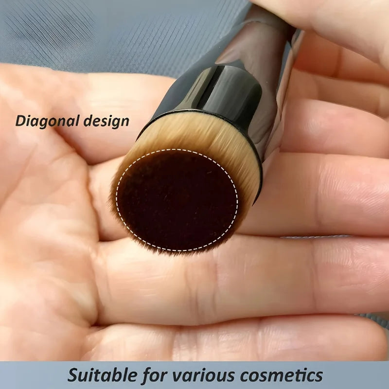 1 Basic Foundation Make-Up Brush Flat Top Brush, Contour Brush, Bevel Powder Blusher Brush, Professional Makeup Brush Quake