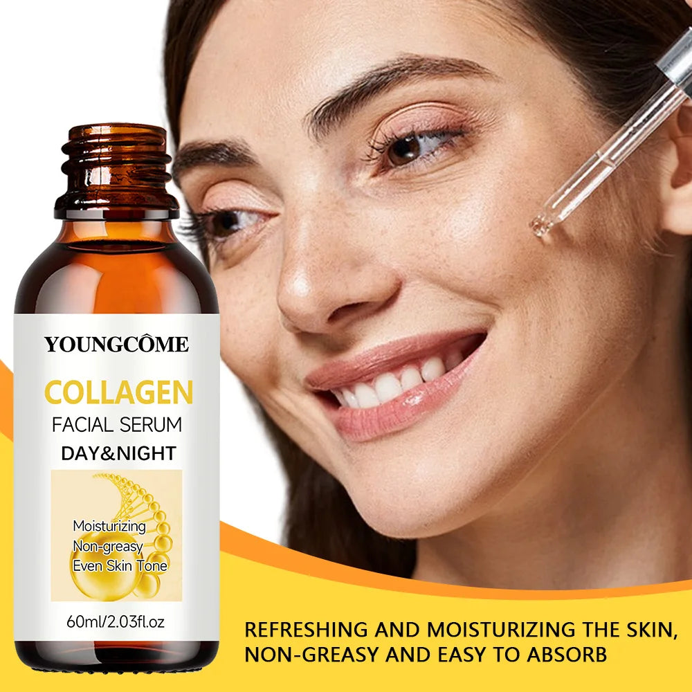  Collagen Facial Serum Moistunaing Skin Lifting Firm Fade Fine Lines Anti-aging Essence Whitening Brighten Nourish Skin Care Quake