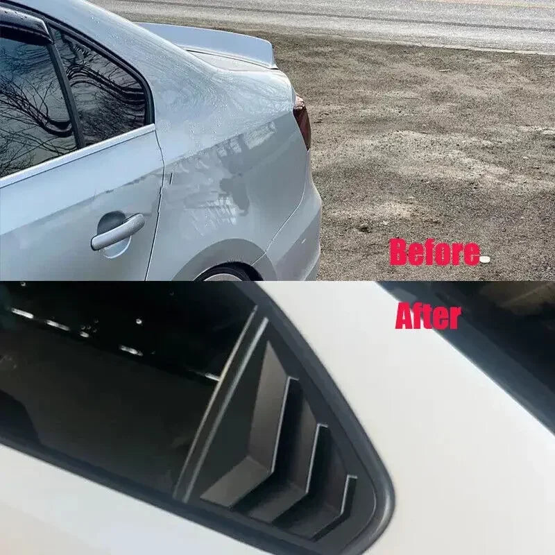 For Volkswagen Jetta MK6 2012-2018 Car Rear Louver Window Side Shutter Cover Trim Sticker Vent Scoop Carbon Fiber Accessories Quake