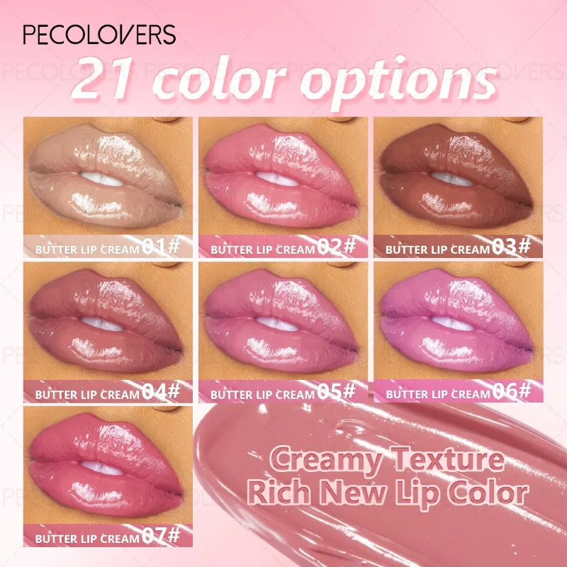 10 Pcs/SET Buttery Lip Gloss, Silky Moisturizing and Hydrating Lip, High Color Rendering, Suitable for Various Makeup Looks Quake
