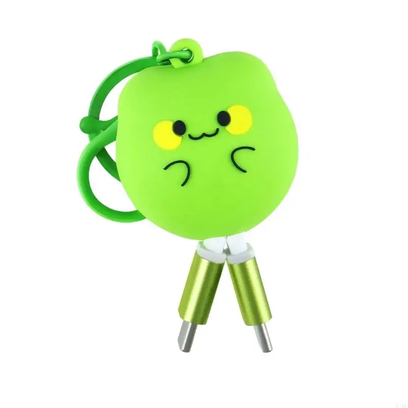 Pull Out USB C to USB C Cord with Clip Tab, 60W Line, Cartoon Cover for Travel, Desk, Office, and Bag Use K1KF Quake for frog CN
