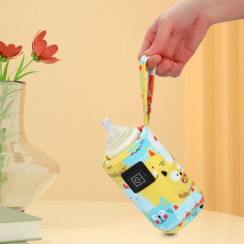 vvocciTravel baby stroller USB milk water insulation bag portable universal constant temperature bottle feeding insulation cover Quake