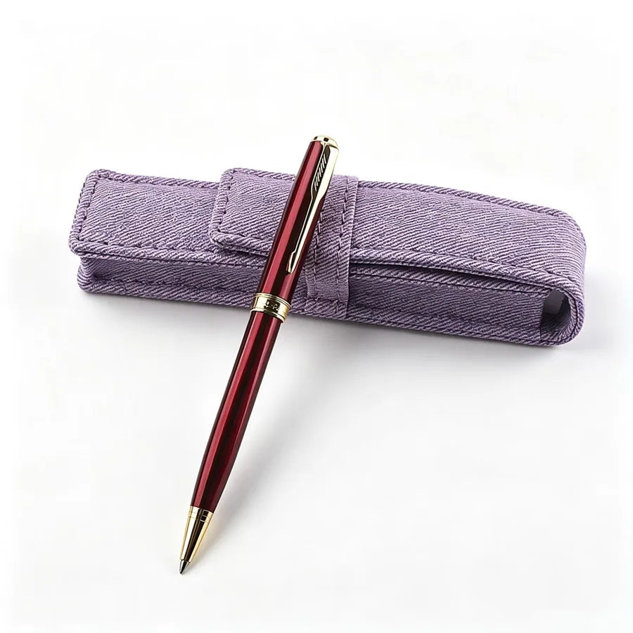 Vintage Metal Ballpoint Pen Luxury Gold Silver Red Business Writing High Quality Twist Ball Pen Office School Gift Quake Z-9