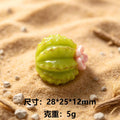 20Pcs Kawaii Colors Cactus Miniature Figurines Resin DIY Crafts Statue Fairy Garden Accessories Desktop Ornament For Home Decor Quake yellow green