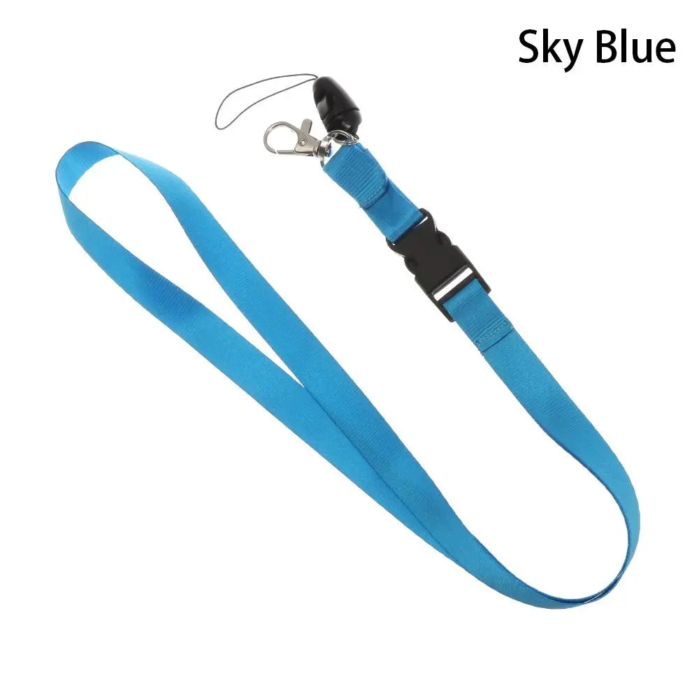 Cute ID Card Rope Fashion Mobile Phone Lanyard Mobile Phone Straps Neck Strap Keys Gym Holder Quake Sky Blue