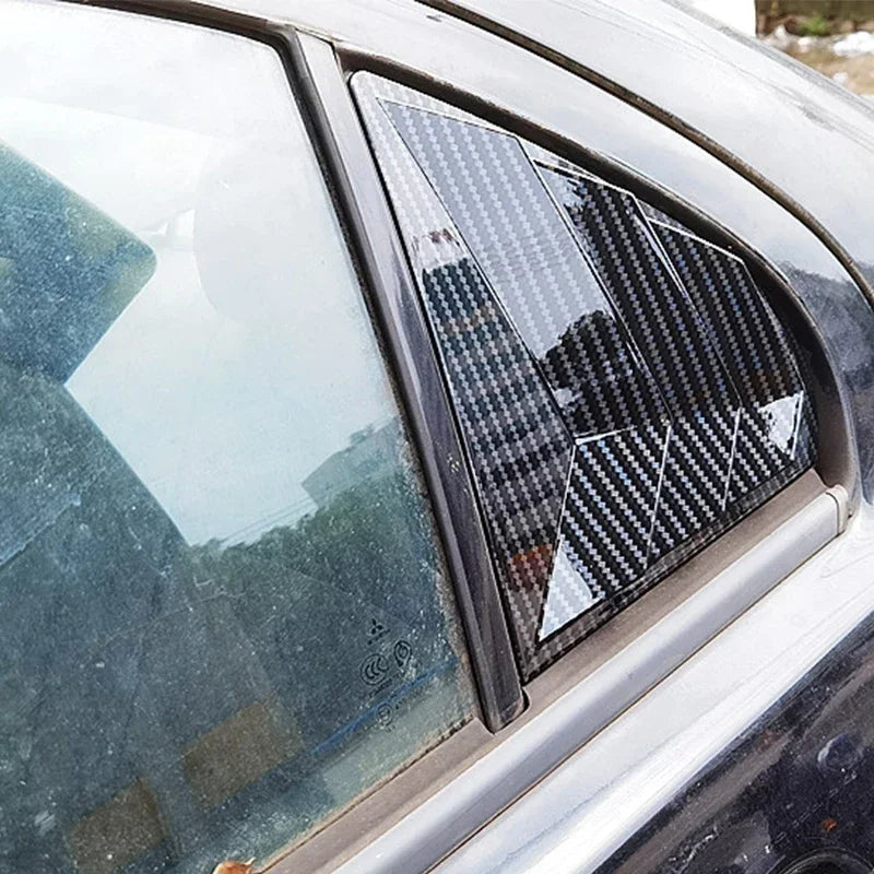 For Mitsubishi Lancer EX X EVO 2008-2018 Rear Window Side Vent Shutter Louver Cover Trim Car Accessories Auto Parts Carbon Fiber Quake
